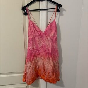 Zara Pink and Orange Mini Dress